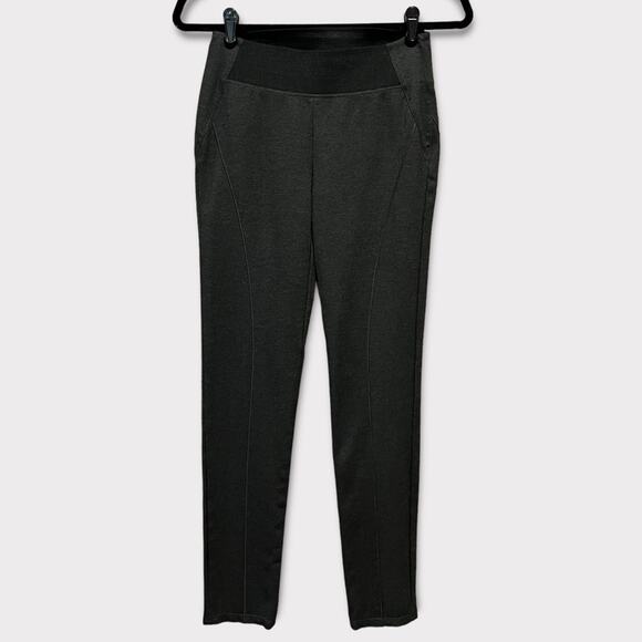 Lafayette 148 Elastic Waist Pull On Charcoal Legging size S - Picture 1 of 8